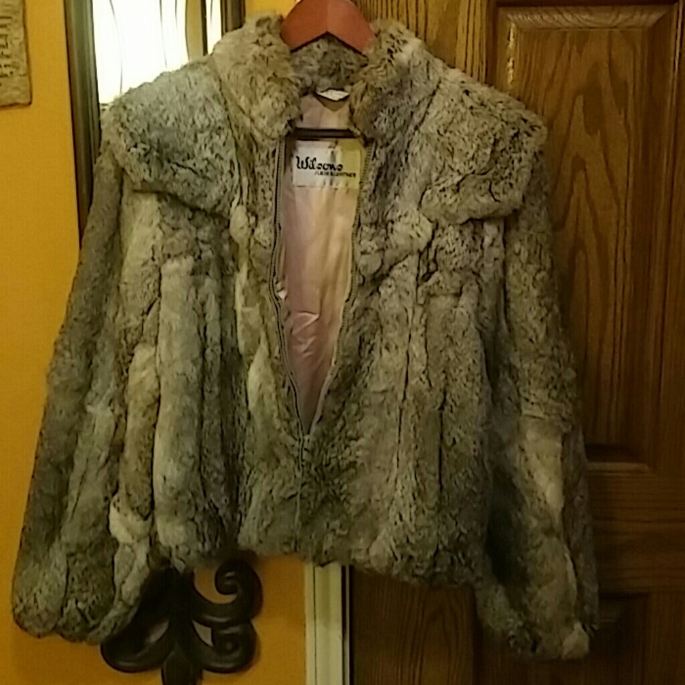 🎉Large Wilson's Rabbit Fur coat - Picture 3 of 4